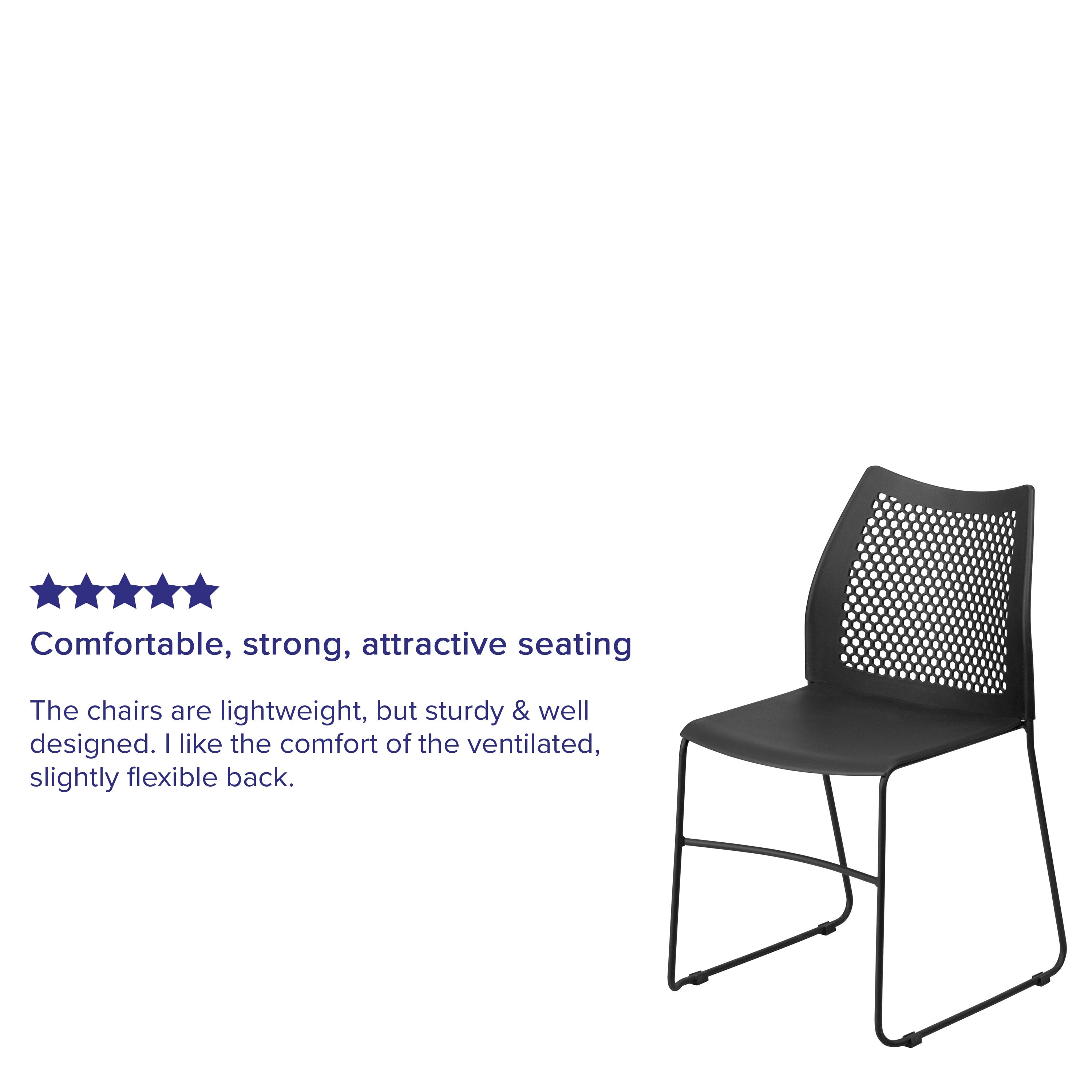 FLASH HERCULES Series 300 kg Capacity Sled Base Stack Chair