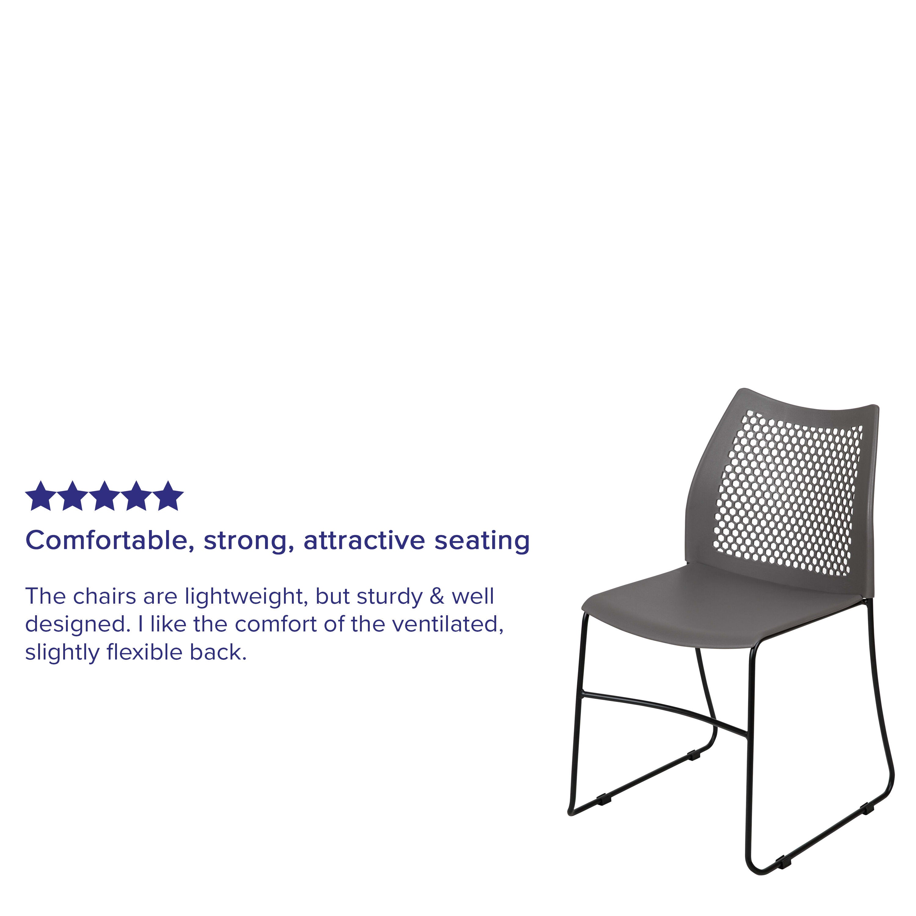 FLASH HERCULES Series 300 kg Capacity Sled Base Stack Chair