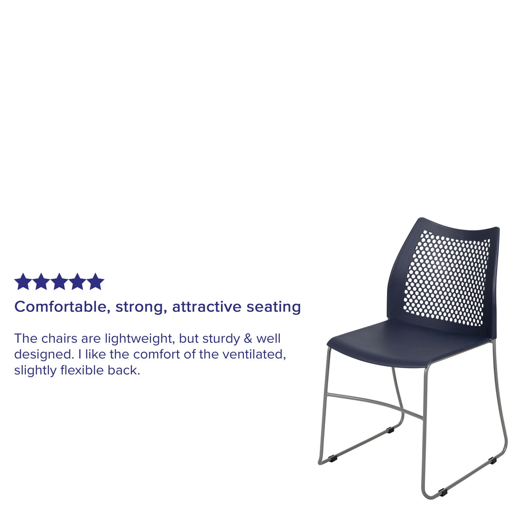 FLASH HERCULES Series 300 kg Capacity Sled Base Stack Chair