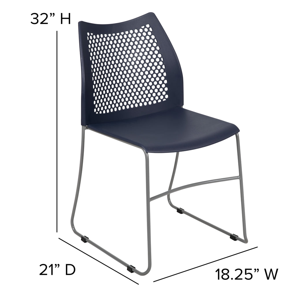FLASH HERCULES Series 300 kg Capacity Sled Base Stack Chair