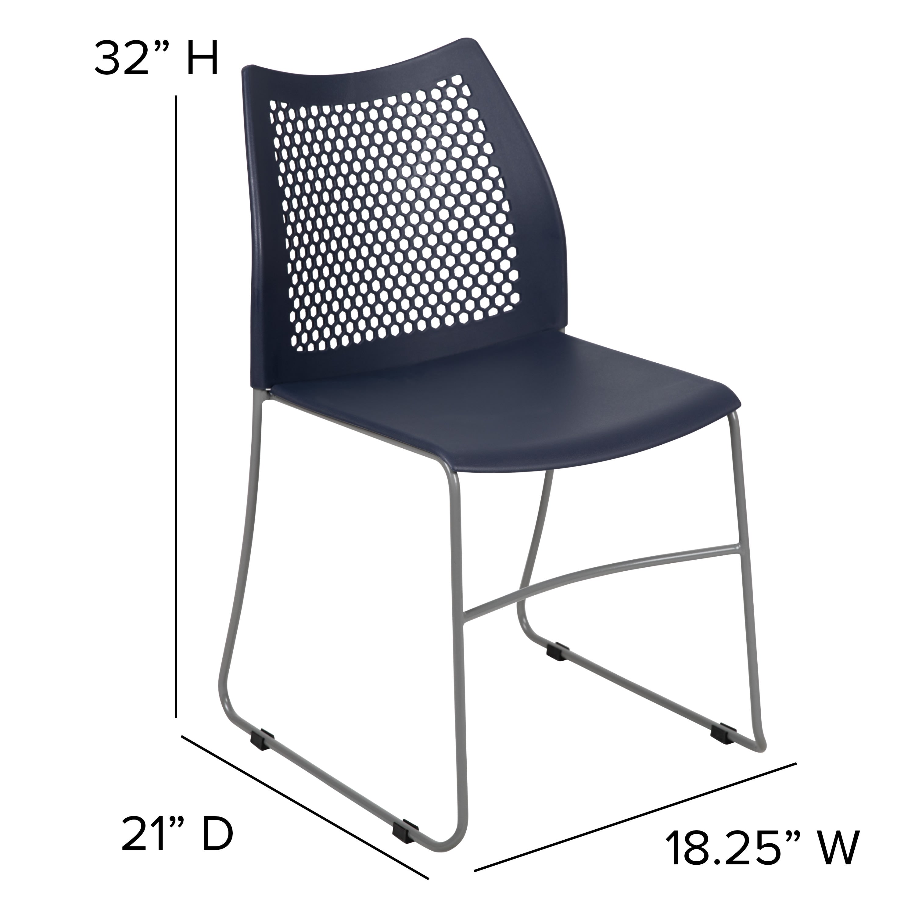 FLASH HERCULES Series 300 kg Capacity Sled Base Stack Chair